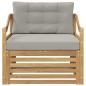 Preview: Outdoor-Sofa Weiß und Hellgrau
