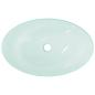 Preview: Waschbecken Hartglas 54,5x35x15,5 cm Matt
