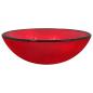 Preview: Waschbecken Hartglas 42x14 cm Rot