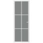 Preview: Innentür 76x201,5 cm Weiß ESG-Glas und Aluminium