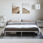 Preview: Bettgestell Metall Weiß 183x213 cm