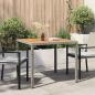 Preview: ARDEBO.de - Gartentisch Grau 90 x 90 x 75 cm Poly-Rattan
