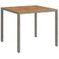 Preview: Gartentisch Grau 90 x 90 x 75 cm Poly-Rattan