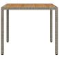 Preview: Gartentisch Grau 90 x 90 x 75 cm Poly-Rattan