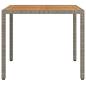 Preview: Gartentisch Grau 90 x 90 x 75 cm Poly-Rattan