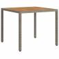 Preview: Gartentisch Grau 90 x 90 x 75 cm Poly-Rattan