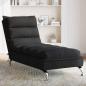 Preview: ARDEBO.de - Massage-Chaiselongue mit Kissen Schwarz Stoff