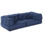 Preview: Modulare Sofagarnitur 3 stk. Stoff Indigo 140 x 70 x 36 cm