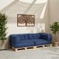 Preview: Modulare Sofagarnitur 3 stk. Stoff Indigo 140 x 70 x 36 cm