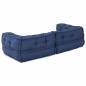 Preview: Modulare Sofagarnitur 3 stk. Stoff Indigo 140 x 70 x 36 cm