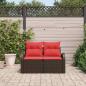 Preview: Gartensofa Braun 124 x 62 x 85cm Poly-Rattan