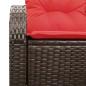 Preview: Gartensofa Braun 124 x 62 x 85cm Poly-Rattan