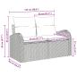Preview: Gartensofa Braun 124 x 62 x 85cm Poly-Rattan
