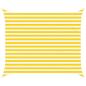 Preview: Sonnensegel Gelb und Weiß 2,5 x 3 m 100 % Polyester Oxford