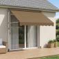 Preview: ARDEBO.de - Manuell einziehbare Markise Beige 250 cm