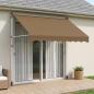 Preview: ARDEBO.de - Manuell einziehbare Markise Beige 350 cm