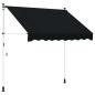 Preview: Manuell einziehbare Markise Schwarz 300 cm