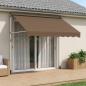 Preview: ARDEBO.de - Manuell einziehbare Markise Taupe 100 cm