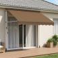 Preview: ARDEBO.de - Manuell einziehbare Markise Taupe 150 cm