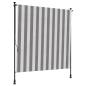Preview: Outdoor Rollo Anthrazit und Weiß 120 x 270 cm