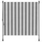 Preview: Outdoor Rollo Anthrazit und Weiß 120 x 270 cm