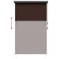 Preview: Rollo Braun 120 x 250 cm Stoff und Aluminium