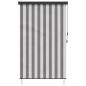 Preview: Rollo Anthrazit und Weiß 120 x 250 cm Stoff und Aluminium