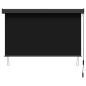 Preview: Rollo Schwarz 180 x 250 cm Stoff und Aluminium