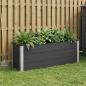 Preview: ARDEBO.de - Hochbeet Schwarz 150 x 50 x 54 cm WPC und Aluminium