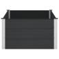 Preview: Hochbeet Schwarz 150 x 100 x 54 cm WPC und Aluminium
