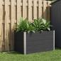 Preview: ARDEBO.de - Hochbeet Schwarz 150 x 100 x 91 cm WPC und Aluminium