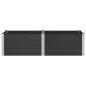 Preview: Hochbeet Schwarz 200 x 100 x 54 cm WPC und Aluminium