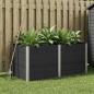 Preview: ARDEBO.de - Hochbeet Schwarz 200 x 100 x 91 cm WPC und Aluminium