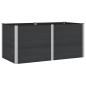 Preview: Hochbeet Schwarz 200 x 100 x 91 cm WPC und Aluminium