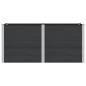 Preview: Hochbeet Schwarz 200 x 100 x 91 cm WPC und Aluminium