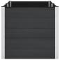 Preview: Hochbeet Schwarz 200 x 100 x 91 cm WPC und Aluminium