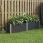Preview: ARDEBO.de - Hochbeet Schwarz 250 x 50 x 54 cm WPC und Aluminium