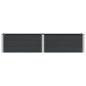 Preview: Hochbeet Schwarz 250 x 50 x 54 cm WPC und Aluminium