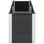 Preview: Hochbeet Schwarz 250 x 50 x 54 cm WPC und Aluminium