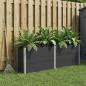 Preview: ARDEBO.de - Hochbeet Schwarz 250 x 50 x 91 cm WPC und Aluminium
