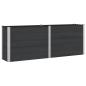 Preview: Hochbeet Schwarz 250 x 50 x 91 cm WPC und Aluminium