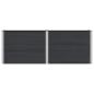 Preview: Hochbeet Schwarz 250 x 50 x 91 cm WPC und Aluminium