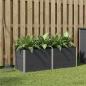 Preview: ARDEBO.de - Hochbeet Schwarz 250 x 100 x 91 cm WPC und Aluminium