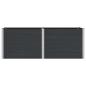 Preview: Hochbeet Schwarz 250 x 100 x 91 cm WPC und Aluminium