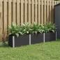 Preview: ARDEBO.de - Hochbeet Schwarz 300 x 50 x 54 cm WPC und Aluminium