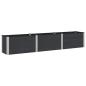 Preview: Hochbeet Schwarz 300 x 50 x 54 cm WPC und Aluminium