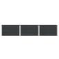Preview: Hochbeet Schwarz 300 x 50 x 54 cm WPC und Aluminium