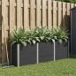 Preview: ARDEBO.de - Hochbeet Schwarz 300 x 50 x 91 cm WPC und Aluminium