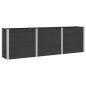 Preview: Hochbeet Schwarz 300 x 50 x 91 cm WPC und Aluminium