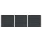 Preview: Hochbeet Schwarz 300 x 50 x 91 cm WPC und Aluminium